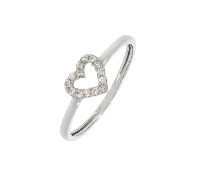 Prsteň z bieleho zlata 2677