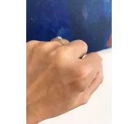 Diamantový prsteň z bieleho zlata 030