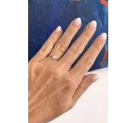 Diamantový prsteň z bieleho zlata 030