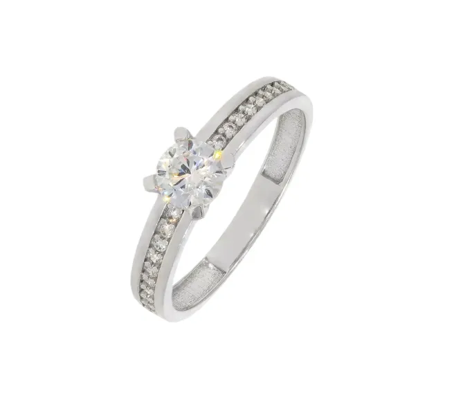 Prsteň z bieleho zlata 2676