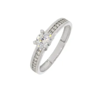 Prsteň z bieleho zlata 2676