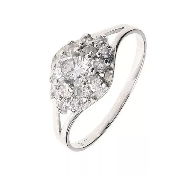 Prsteň z bieleho zlata 389