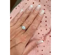 Prsteň z bieleho zlata 389