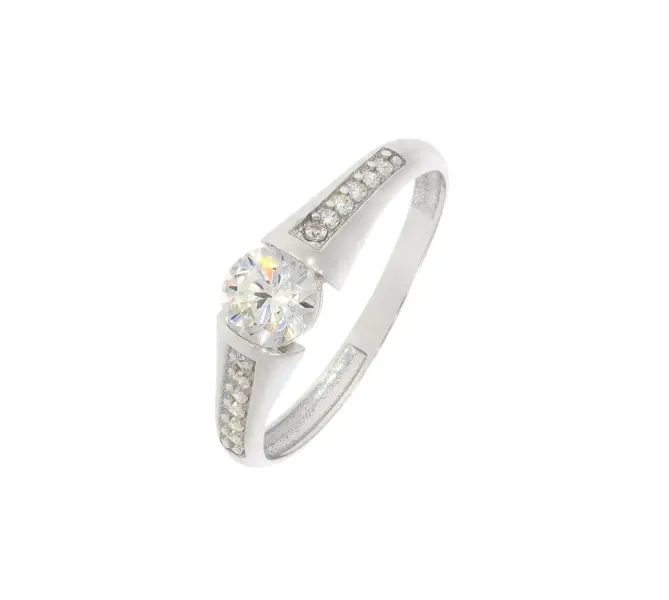 Prsteň z bieleho zlata 2678