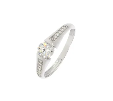 Prsteň z bieleho zlata 2678