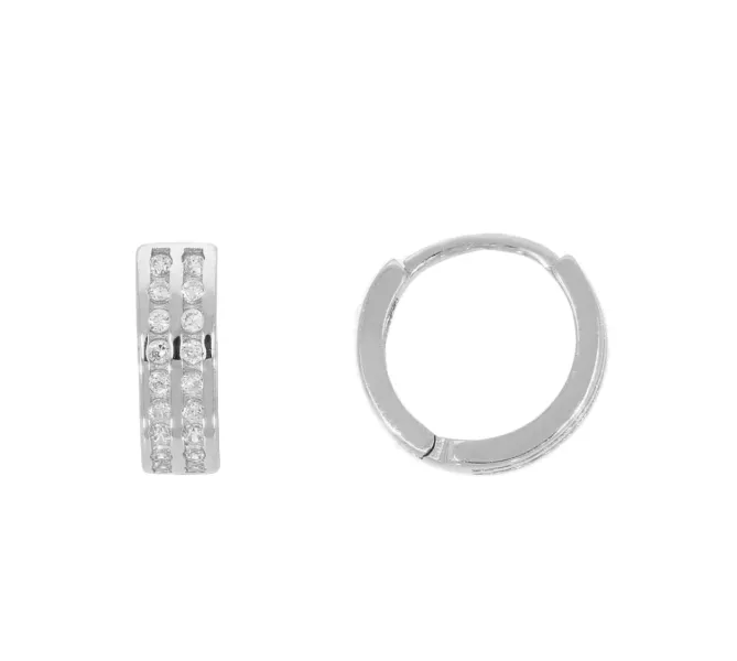 Náušnice z bieleho zlata 3692