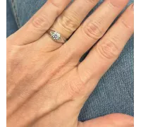 Prsteň z bieleho zlata 1452