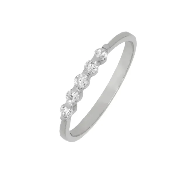 Prsteň z bieleho zlata 2798