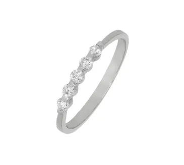 Prsteň z bieleho zlata 2798