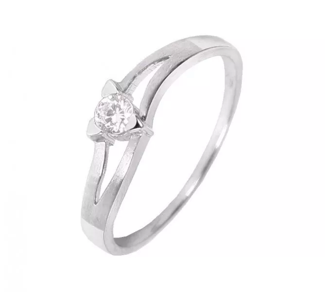 Prsteň z bieleho zlata 1393