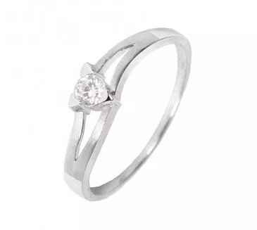 Prsteň z bieleho zlata 1393