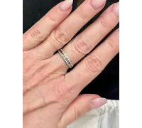 Prsteň z bieleho zlata 2804