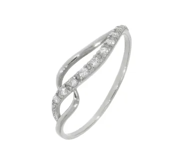 Prsteň z bieleho zlata 2805