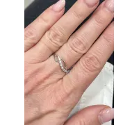 Prsteň z bieleho zlata 2805