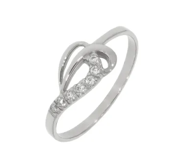 Prsteň z bieleho zlata 2807