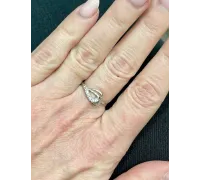 Prsteň z bieleho zlata 2807