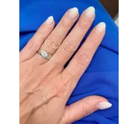 Prsteň z bieleho zlata 1856