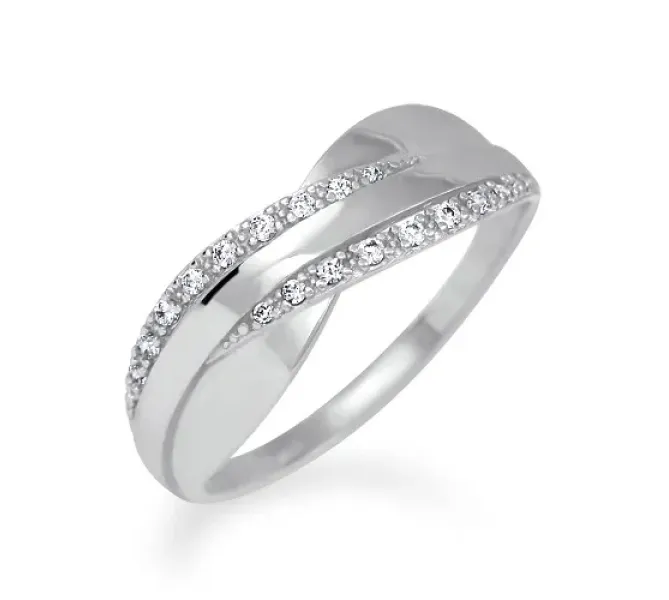 Prsteň z bieleho zlata 2808