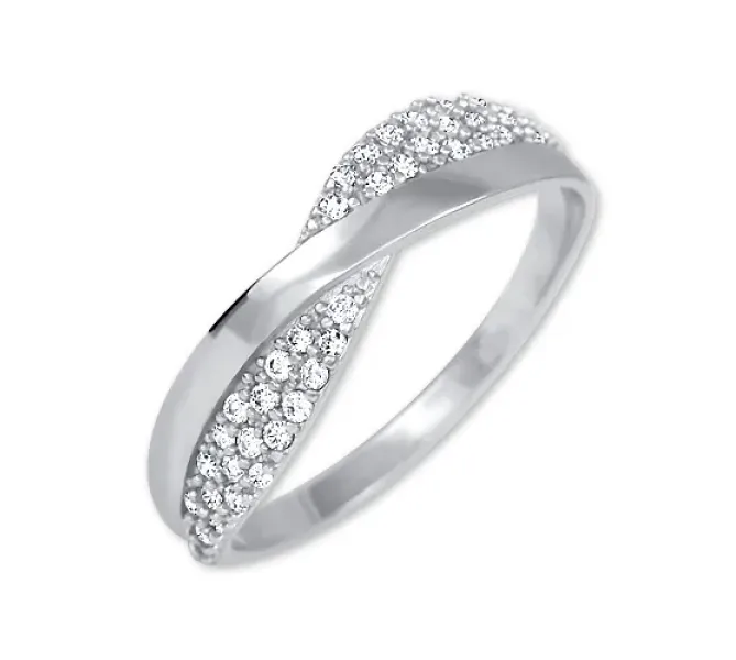 Prsteň z bieleho zlata 2810