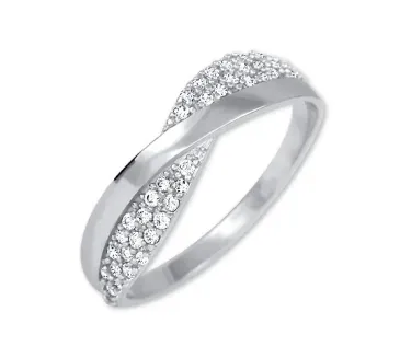 Prsteň z bieleho zlata 2810
