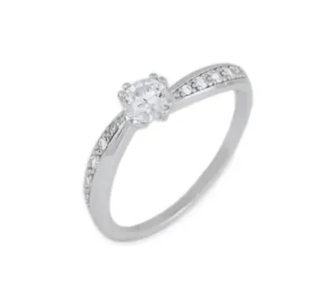 Prsteň z bieleho zlata 2812
