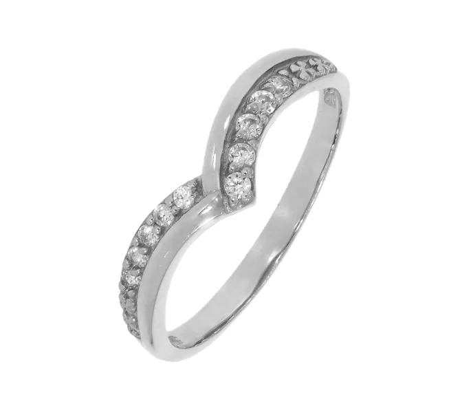 Prsteň z bieleho zlata 2431