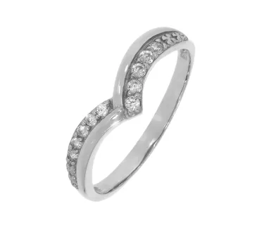 Prsteň z bieleho zlata 2431