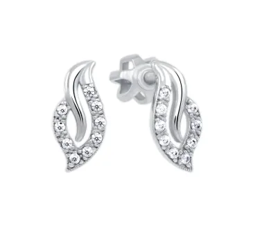 Náušnice z bieleho zlata 4429