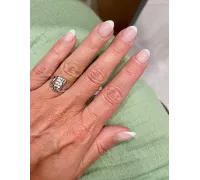 Prsteň z bieleho zlata 1586