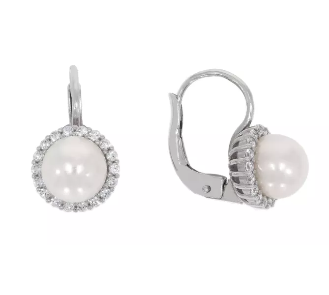 Náušnice z bieleho zlata 3729