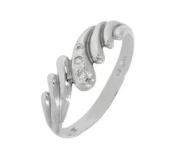 Prsteň z bieleho zlata 2074