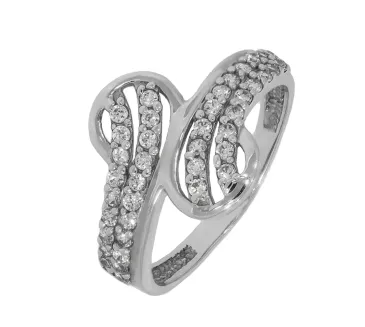 Prsteň z bieleho zlata 868