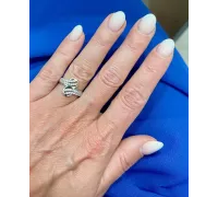 Prsteň z bieleho zlata 868