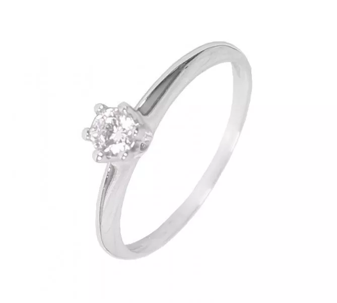 Prsteň z bieleho zlata 1376