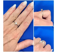 Prsteň z bieleho zlata 1376