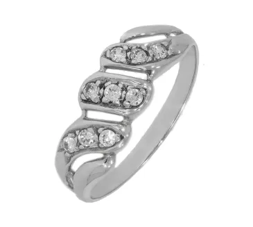 Prsteň z bieleho zlata 490