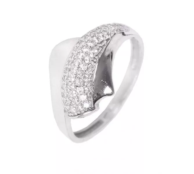 Prsteň z bieleho zlata 1355