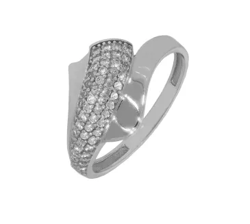 Prsteň z bieleho zlata 1355