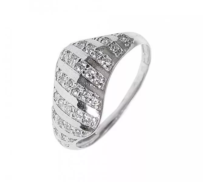 Prsteň z bieleho zlata 591