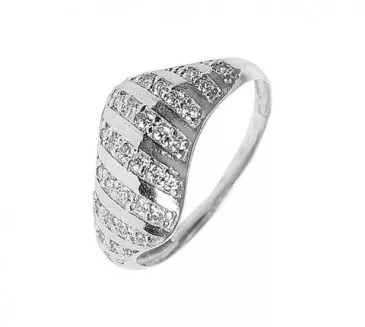 Prsteň z bieleho zlata 591