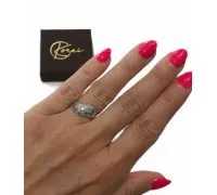 Prsteň z bieleho zlata 591