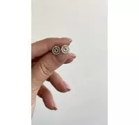 Náušnice z bieleho zlata 3410