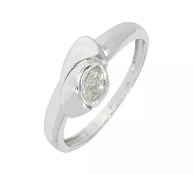 Prsteň z bieleho zlata 2191