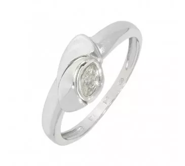 Prsteň z bieleho zlata 2191