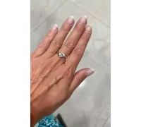 Prsteň z bieleho zlata 2191