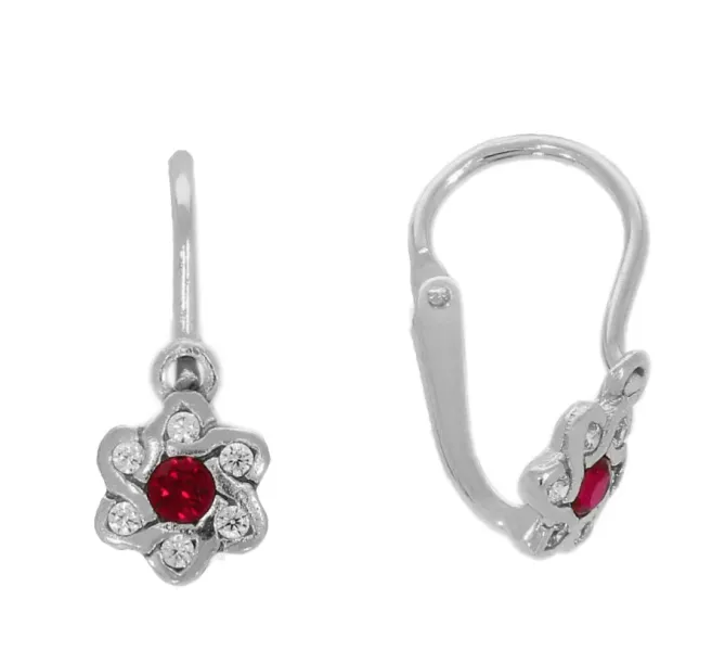 Detské náušnice z bieleho zlata 4459