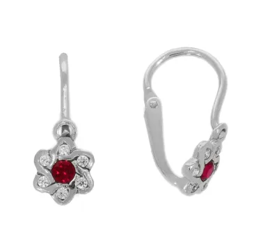 Detské náušnice z bieleho zlata 4459