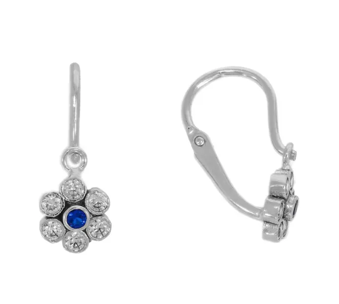 Detské náušnice z bieleho zlata 4457