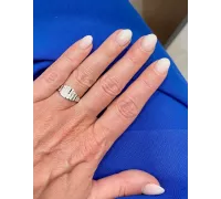 Prsteň z bieleho zlata 155