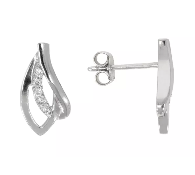 Náušnice z bieleho zlata 3739